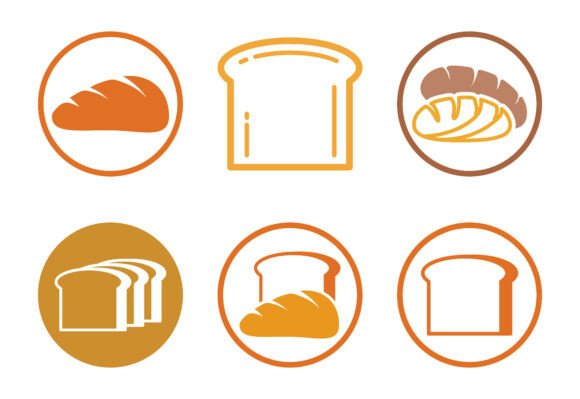 Download Collection of Six Distinctive Bread Icon - Distinctive Collection